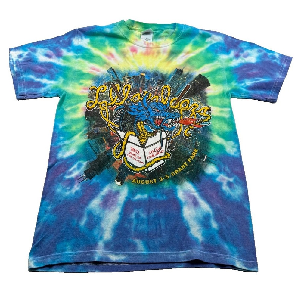 Lollapalooza 2012 Tie Dye Year Of The Dragon Concert T Shirt Size S